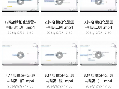 副业项目:在某个培训机构花了2999买来的《精细化运营从开店到抖音运营,最后逆袭机会》,想赚钱的快来